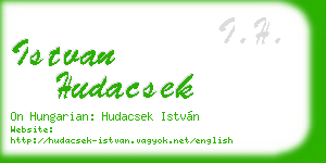 istvan hudacsek business card